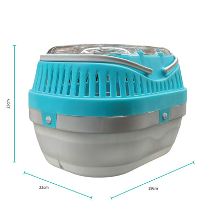 Animal Carrier For Small Pet - Blue Plastic Guinea Pig Mouse Hamster Travel Cage