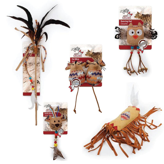 Catnip Cat Dream Catcher Toys - Feather Bell Rattle Mouse Crinkle Play Wand