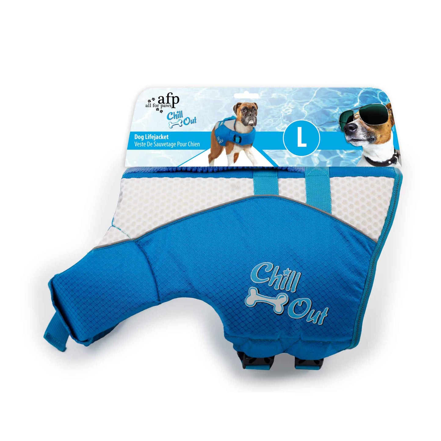 Dog Life Jacket - Puppy Swim Float Adjustable Safety Vest - All For Paws