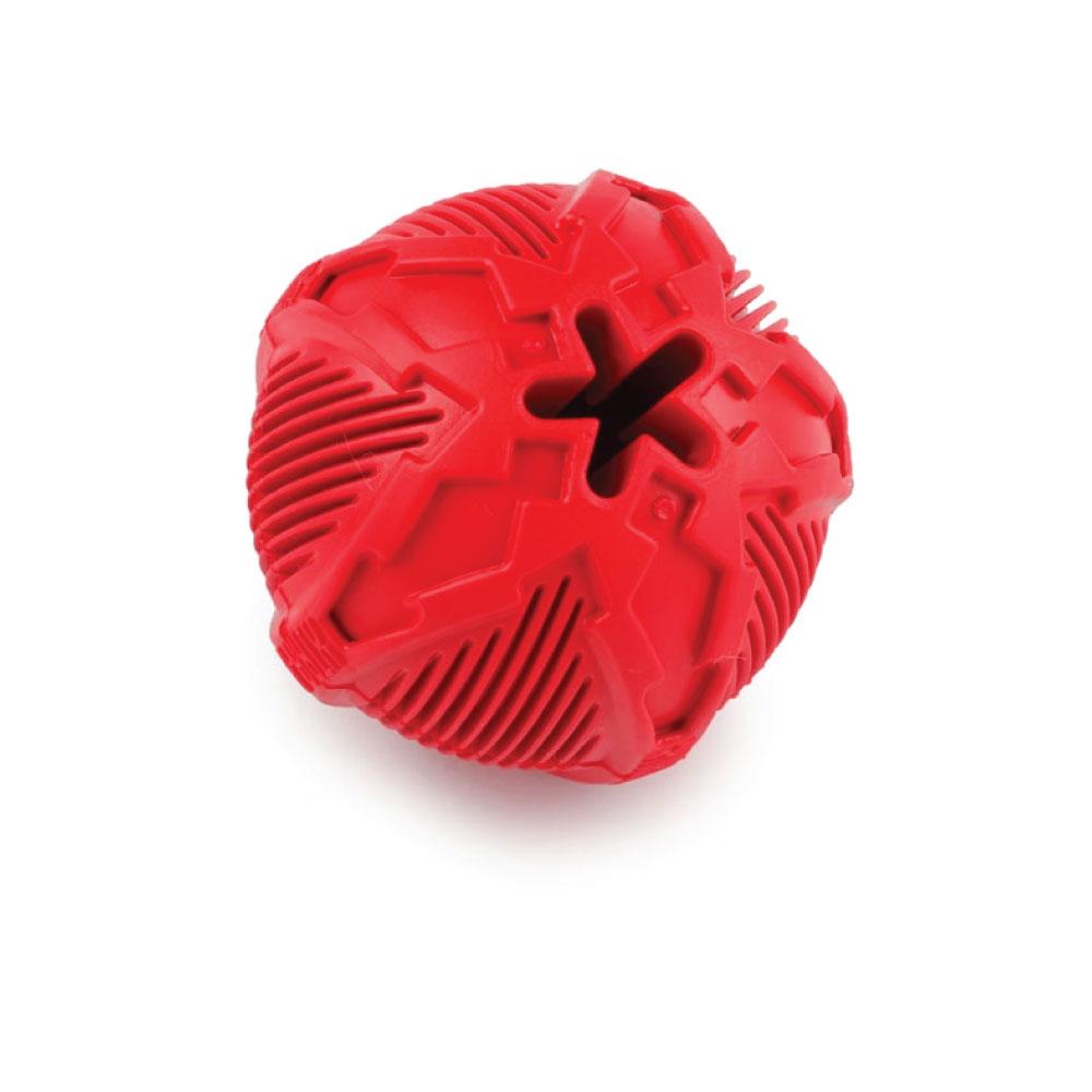 Dog Rubber Ball Extra Durable + Treat Hole - For Aggressive Chewer Fetch + Chase