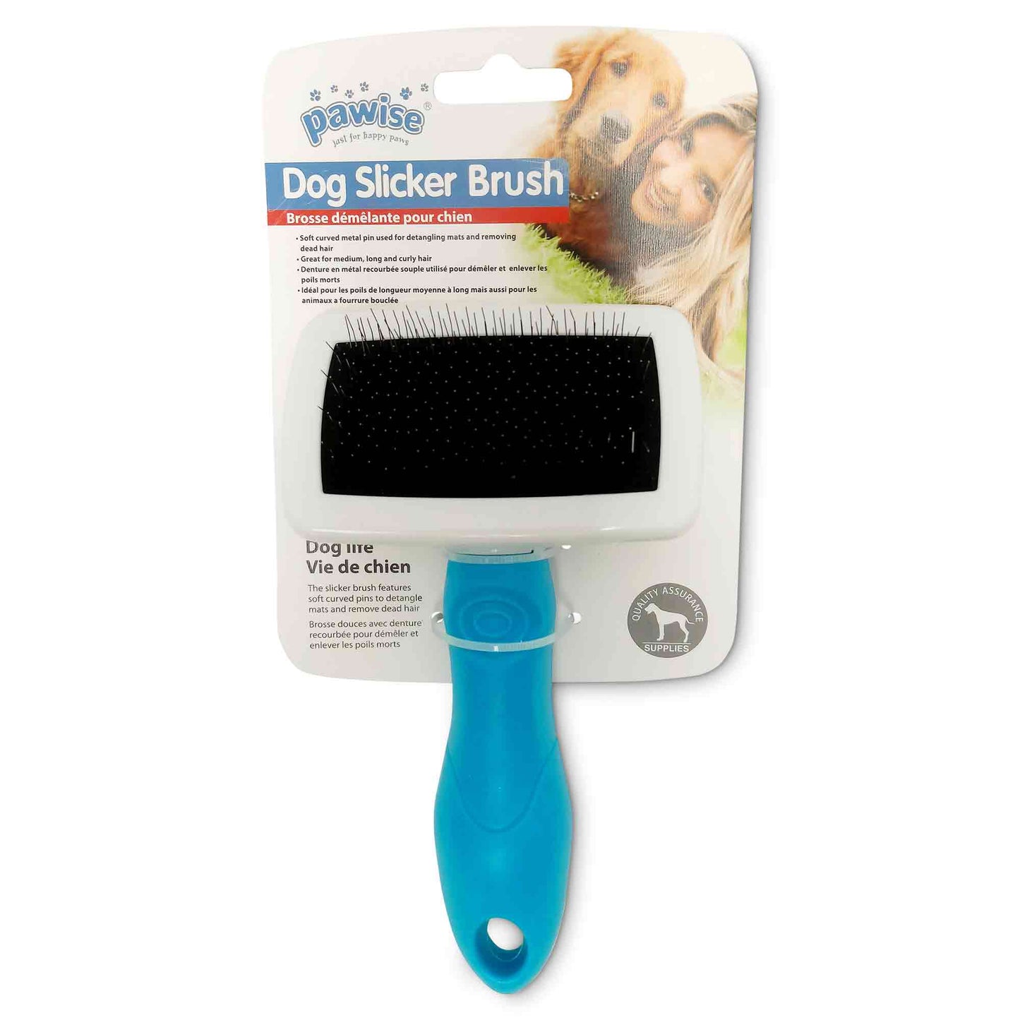 Dog Slicker Brush Small Cat Pet Undercoat Detangling Long Hair Grooming Pawise