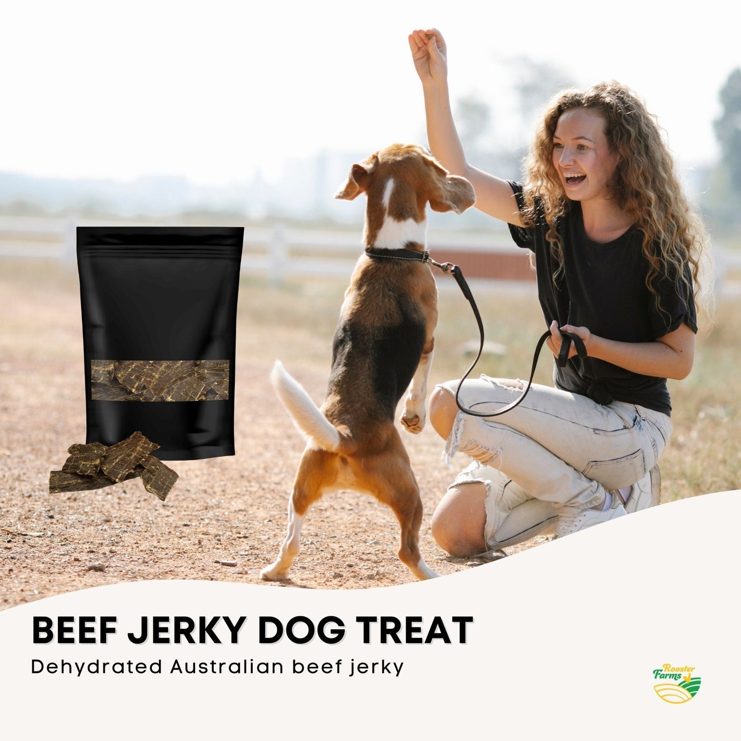 Dog Treat Beef Jerky - Dehydrated Australian Healthy Puppy Chew