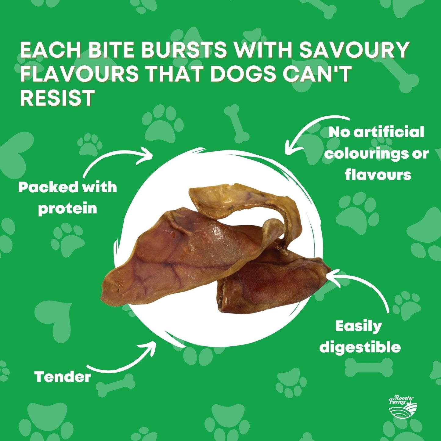 Dog Treat Large Pig Ears Whole  - Dehydrated Australian Healthy Puppy Chew