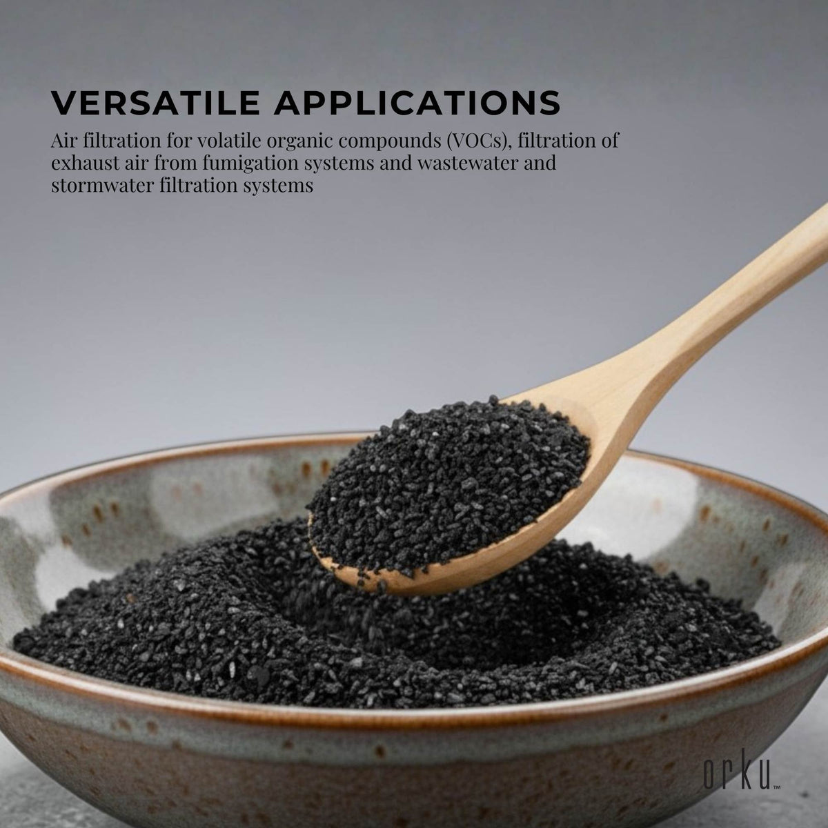 Orku Granular Activated Carbon GAC Coconut Shell Charcoal Filtration Media Bulk