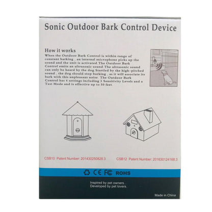 Outdoor Dog Bark Ultrasonic Unit - Sound Anti Barking Control Training Aid - Bulk