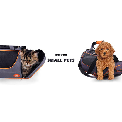 Pet Travel Bag Dog Cat Puppy Portable Foldable Carrier Small Shoulder Orange Cage