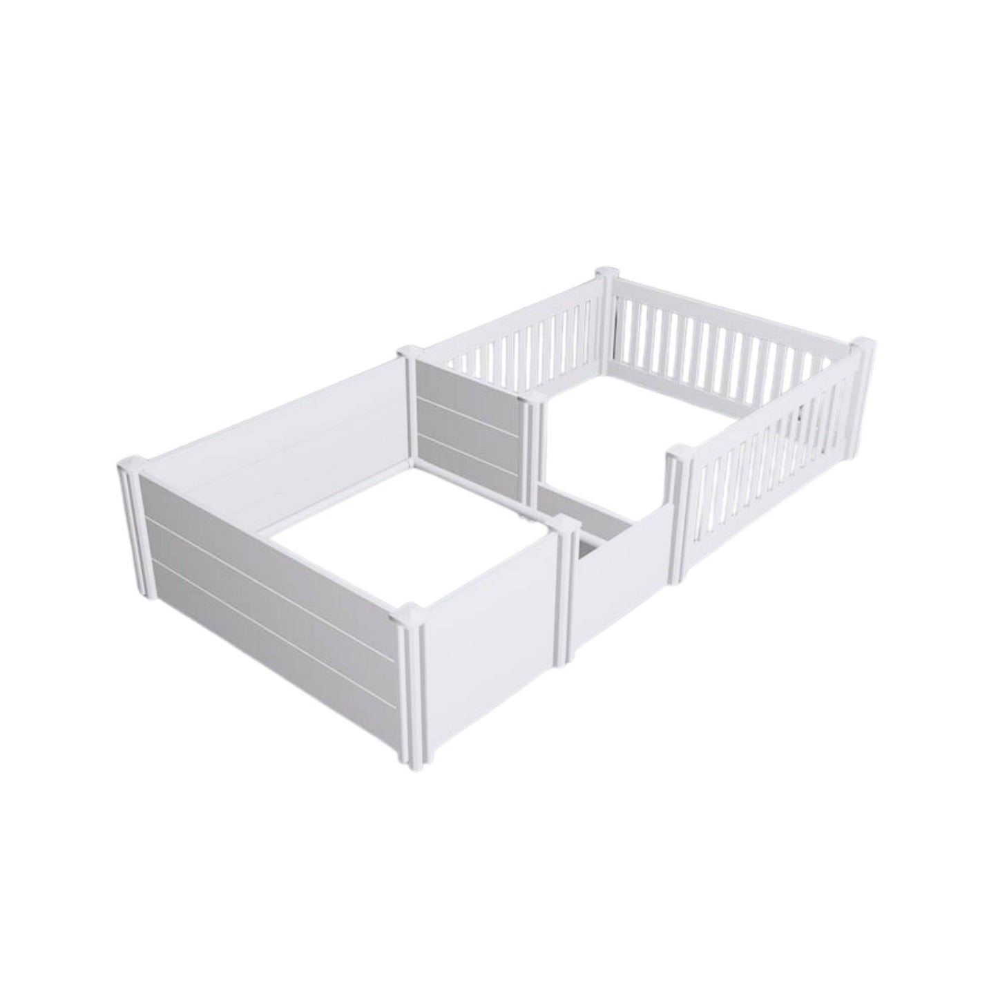 Rooster Farms 2.96m x 1.48m PVC Dog Whelping Box + Playpen Kit - Anti-Crush Rail