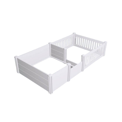 Rooster Farms 2.96m x 1.48m PVC Dog Whelping Box + Playpen Kit - Anti-Crush Rail