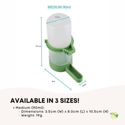 Rooster Farms 5x Bird Cage Water Dispenser Drinker for Pet Parrot Budgie Aviary