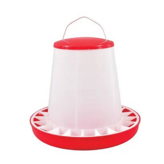 Rooster Farms 9Kg Automatic Chicken Feeder - Poultry Hen Feeding Seed Bucket