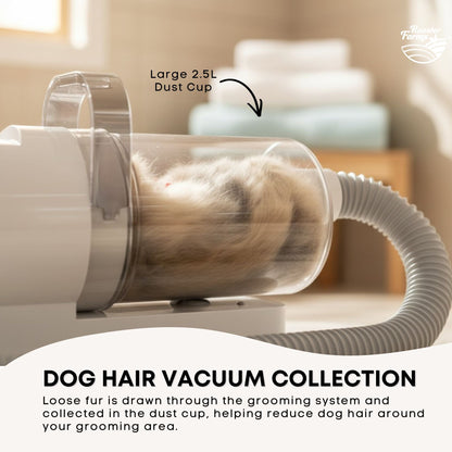 Rooster Farms Dog Grooming Vacuum 7 in 1 Pet Hair Clippers Brush Kit 2.5L