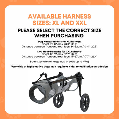 Rooster Farms Large Breed Dog Wheelchair - Adjustable Back Hind Leg Mobility Aid