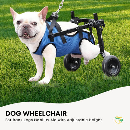 Rooster Farms Little Dog Breed Wheelchair - Back Hind Legs Adjustable Mobility Aid