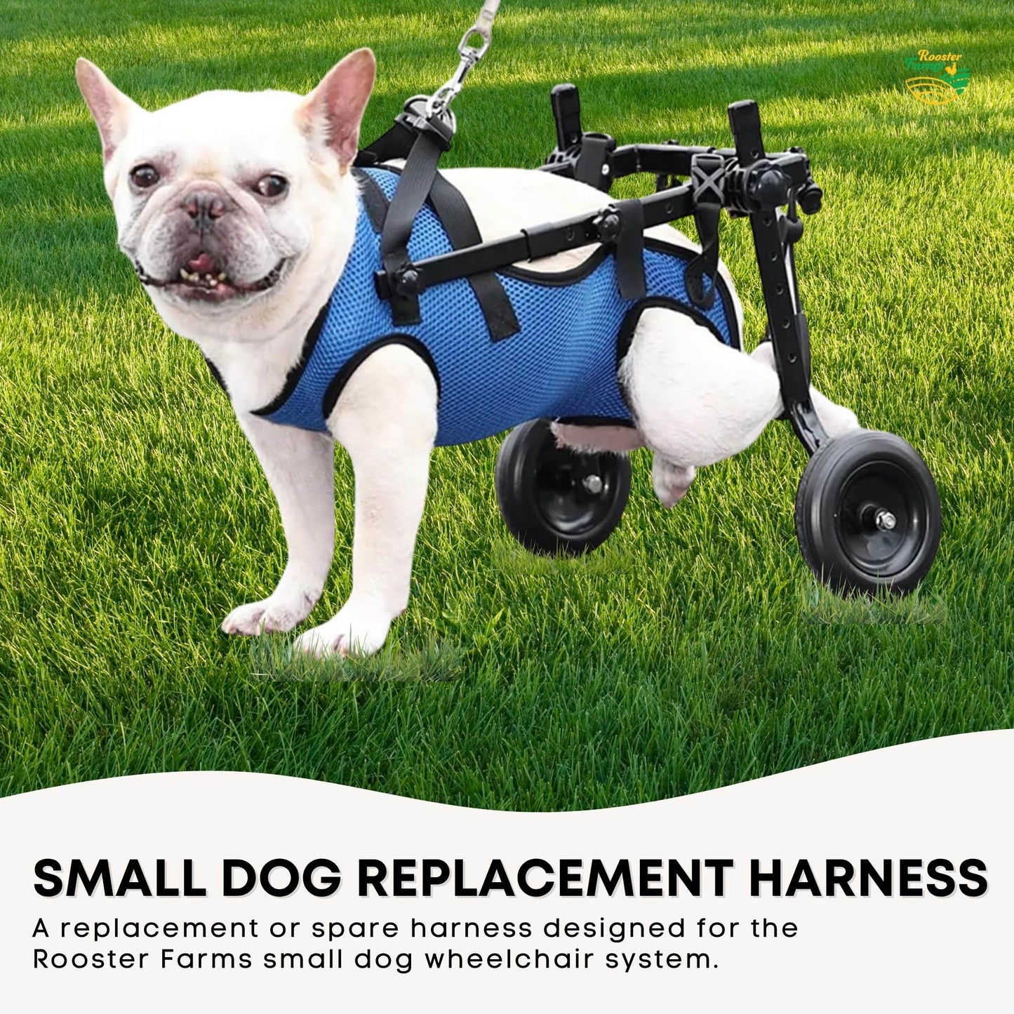 Rooster Farms Replacement Harness for Dog Wheelchair - Little Dogs Up to 10Kg