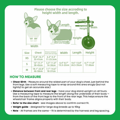Rooster Farms Replacement Harness for Dog Wheelchair - Little Dogs Up to 10Kg