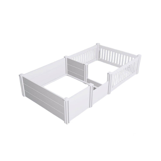 Rooster Farms 2.3m x 1.15m PVC Dog Whelping Box + Playpen Kit - Anti-Crush Rail