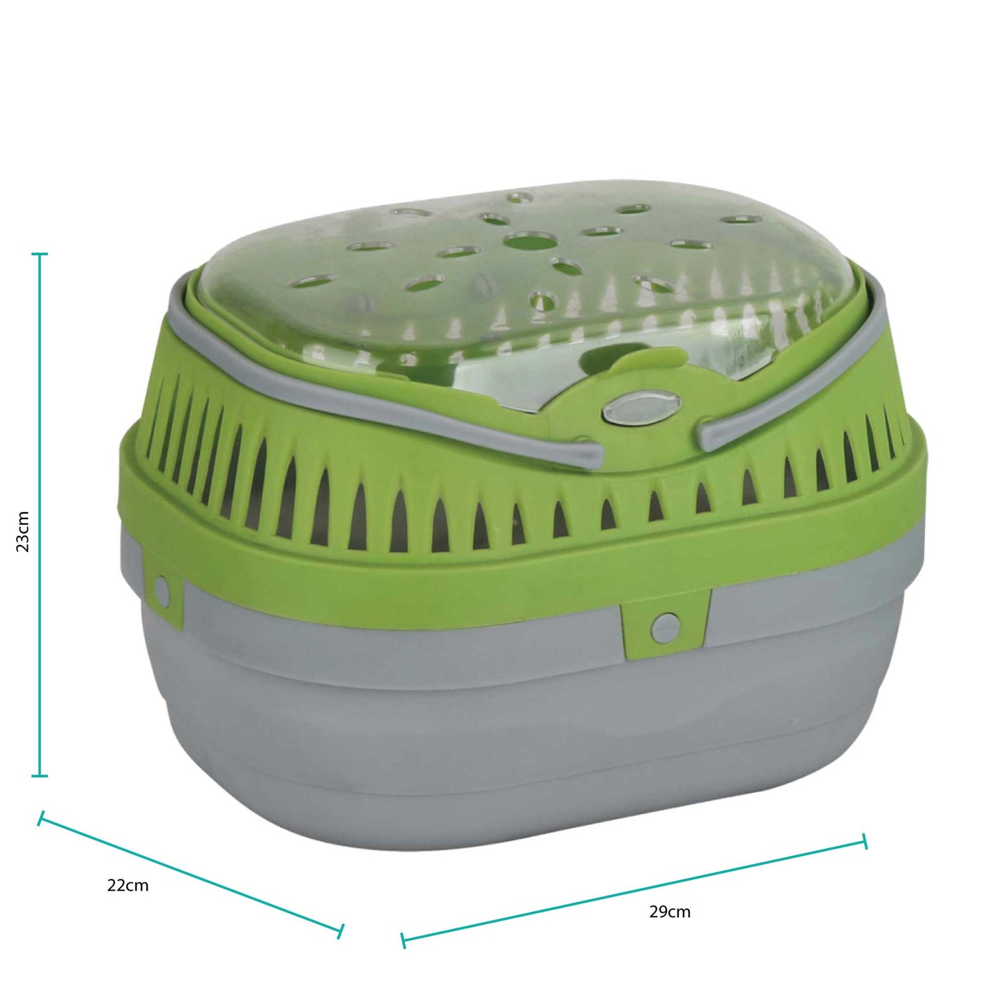 Small Pet Carrier Green Plastic Guinea Pig Mouse Hamster Rat Animal Travel Cage