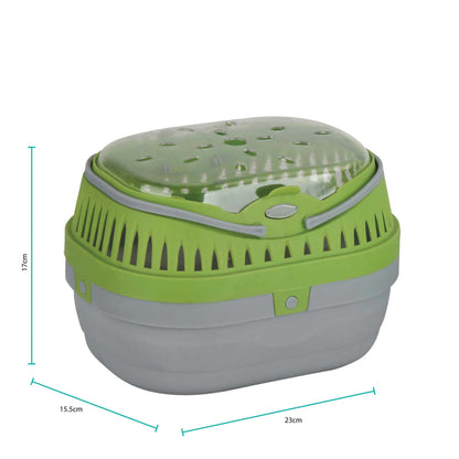 Small Pet Carrier Green Plastic Guinea Pig Mouse Hamster Rat Animal Travel Cage