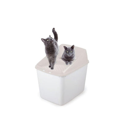 Top Entry Cat Litter Box - No Mess Large Enclosed Covered Kitty Tray